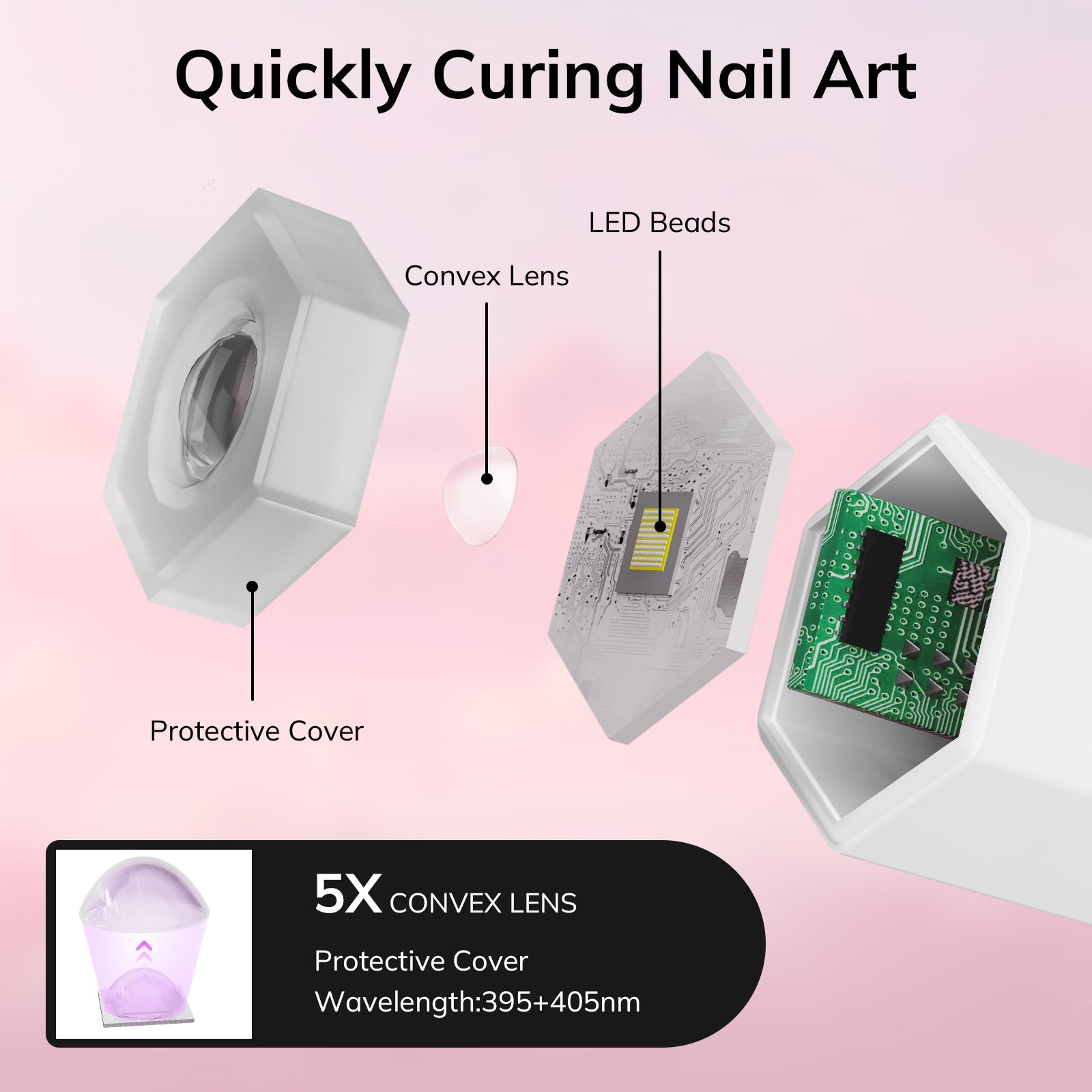 Handheld Mini Nail Light by Lavinda