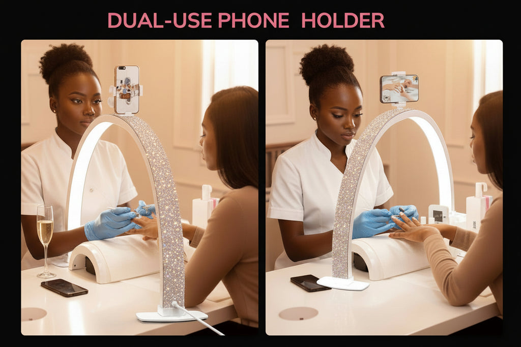 ArcGlow™ Half Moon Foldable Nail Lamp - Diamond - 3000–6000K Adjustable by Lavinda