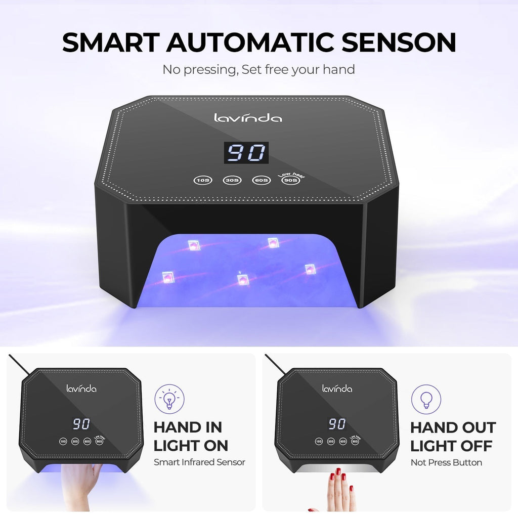Lumina™ Nail Lamp - Black - Plug-in UV/LED by Lavinda
