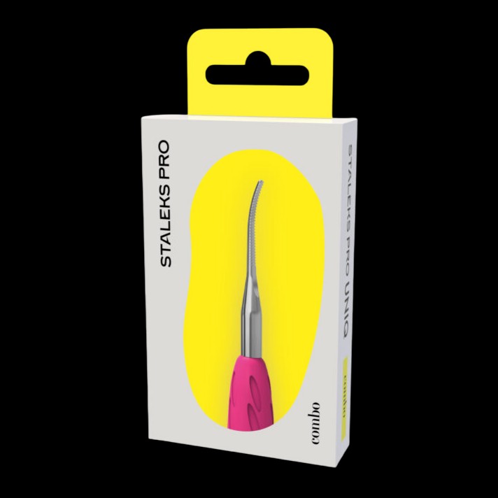 Working Part Of The Pusher Combo UNIQ 35 Narrow Toenail File With A Bent End -STALEKS by kvadrat store