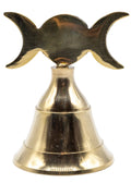 4" Brass Triple Moon Altar Bell