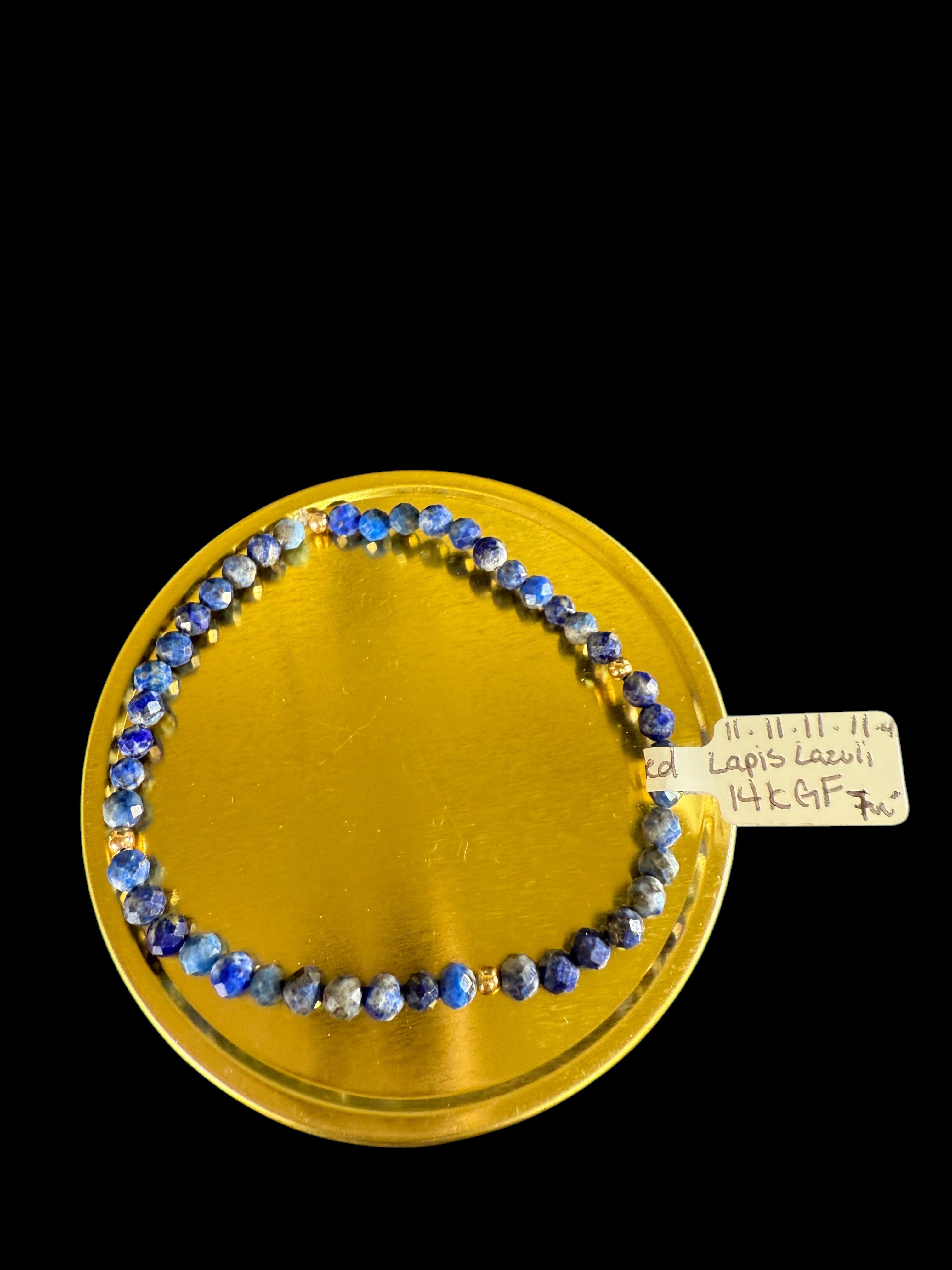 4mm Lapis Lazuli Bracelet 14KGF by The Good Shaman