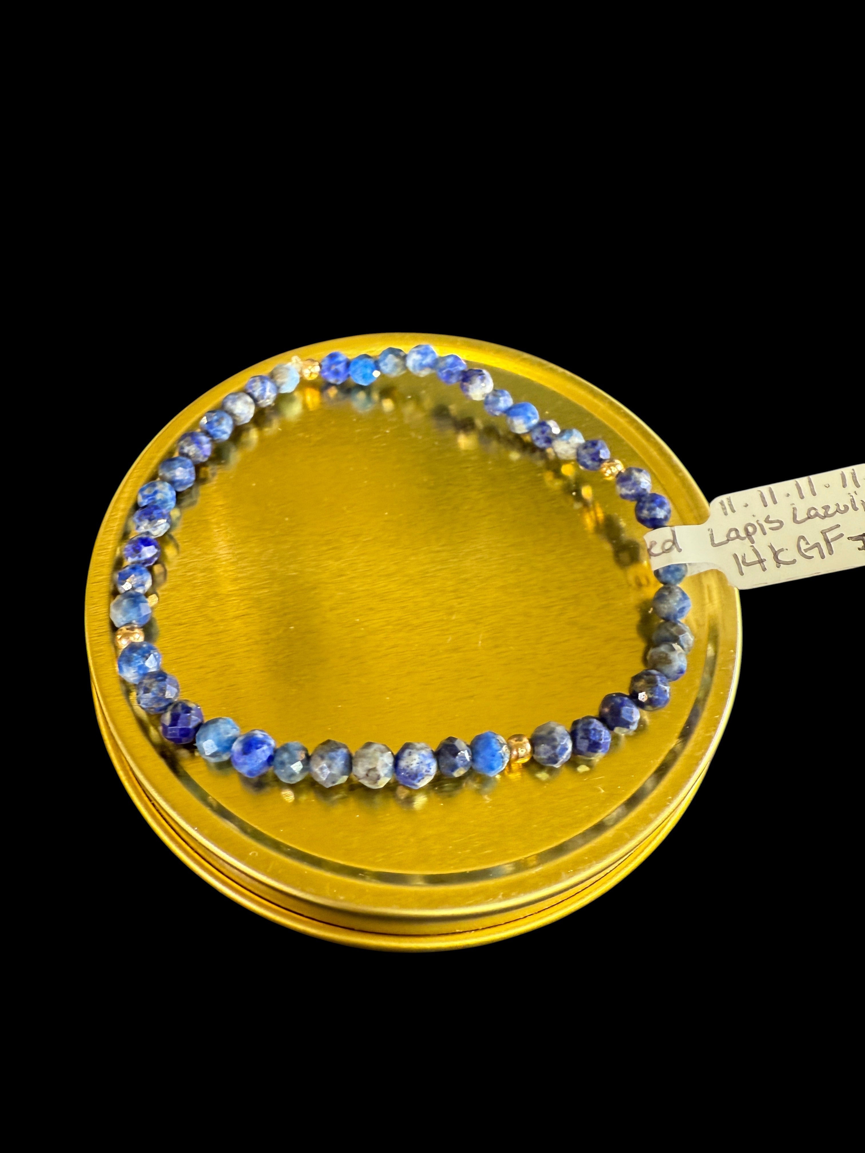 4mm Lapis Lazuli Bracelet 14KGF by The Good Shaman