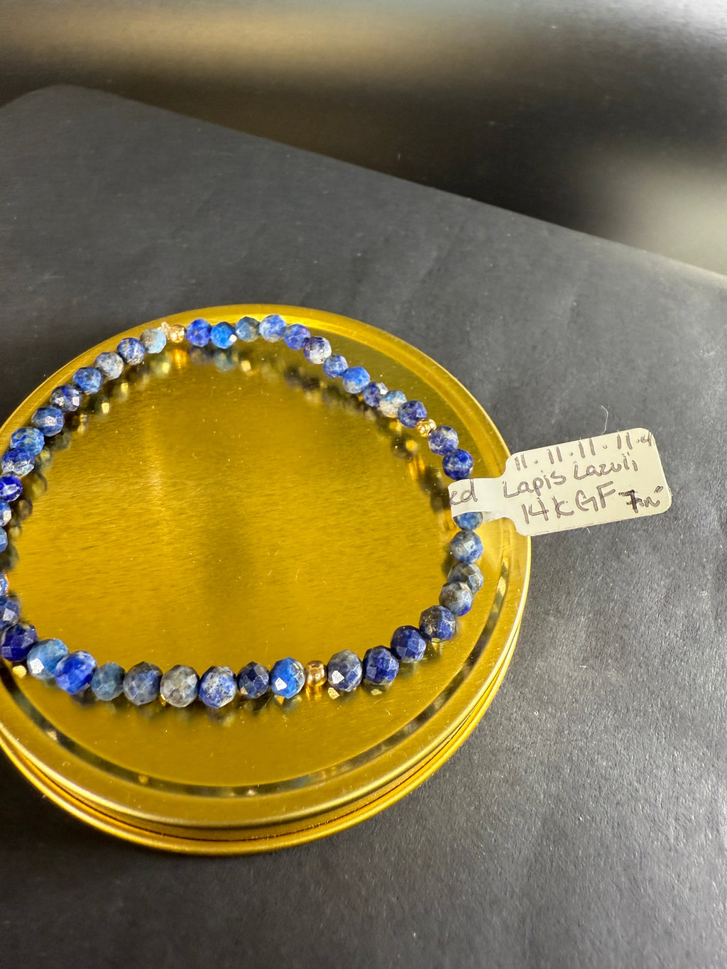 4mm Lapis Lazuli Bracelet 14KGF by The Good Shaman