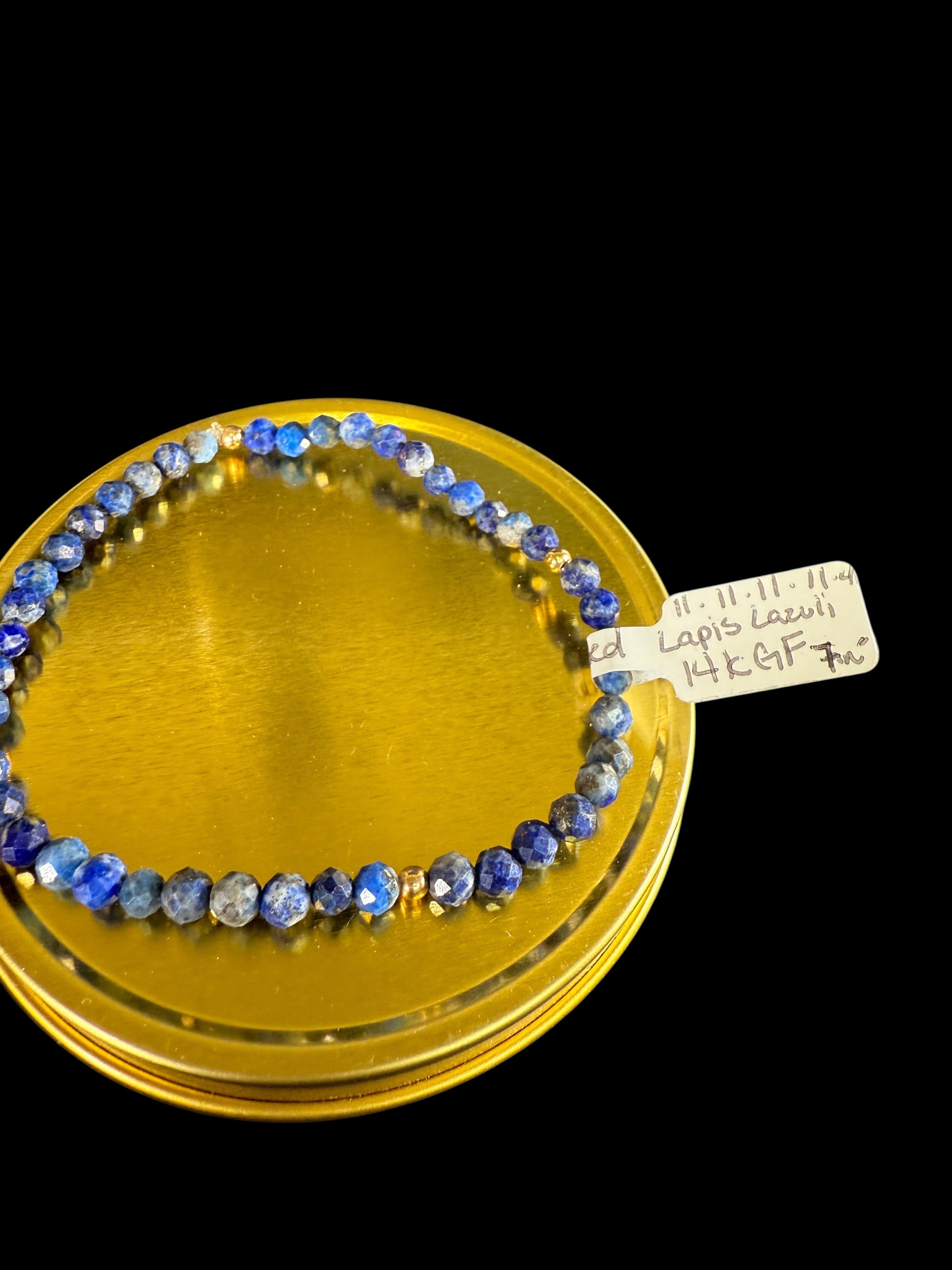 4mm Lapis Lazuli Bracelet 14KGF by The Good Shaman