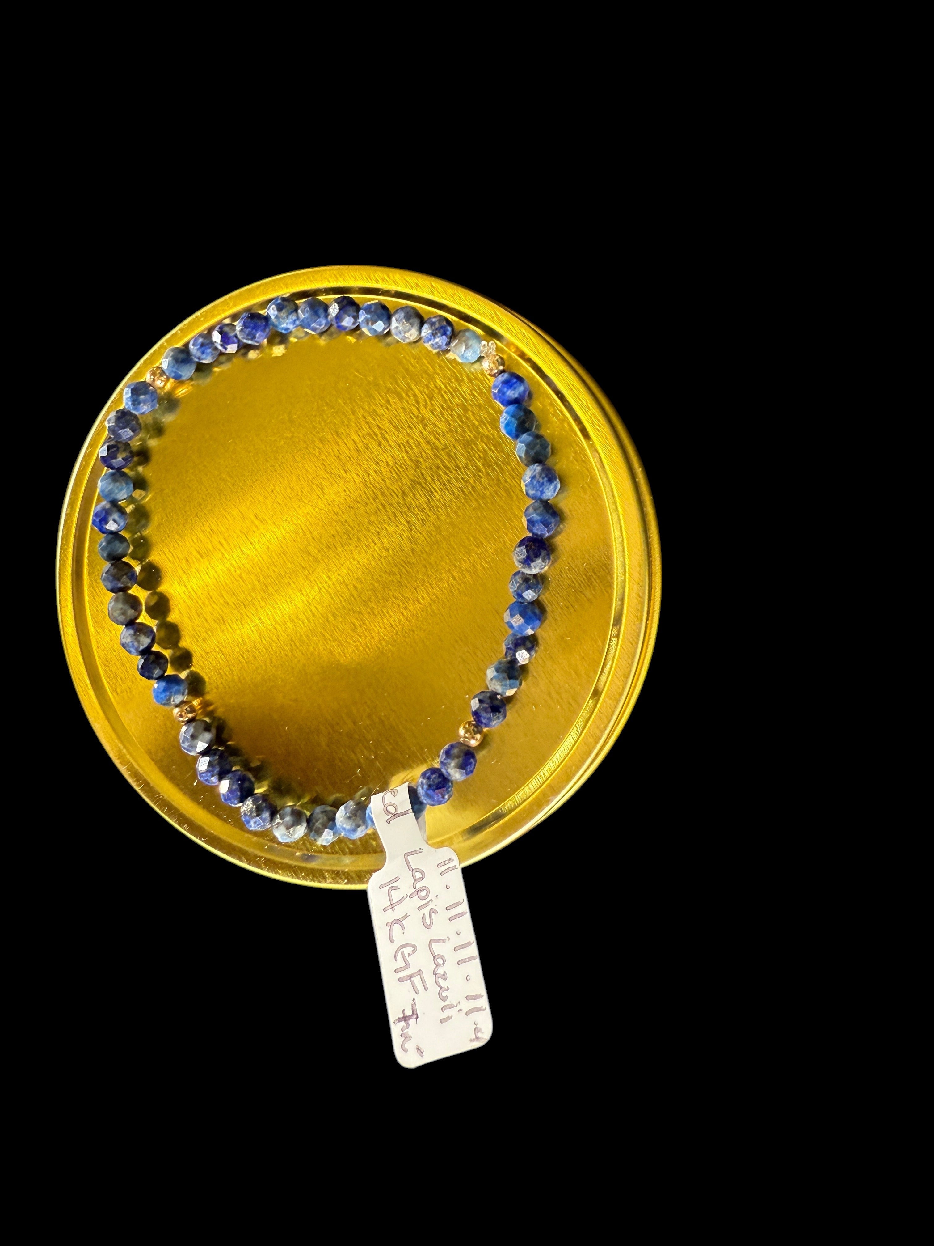 4mm Lapis Lazuli Bracelet 14KGF by The Good Shaman