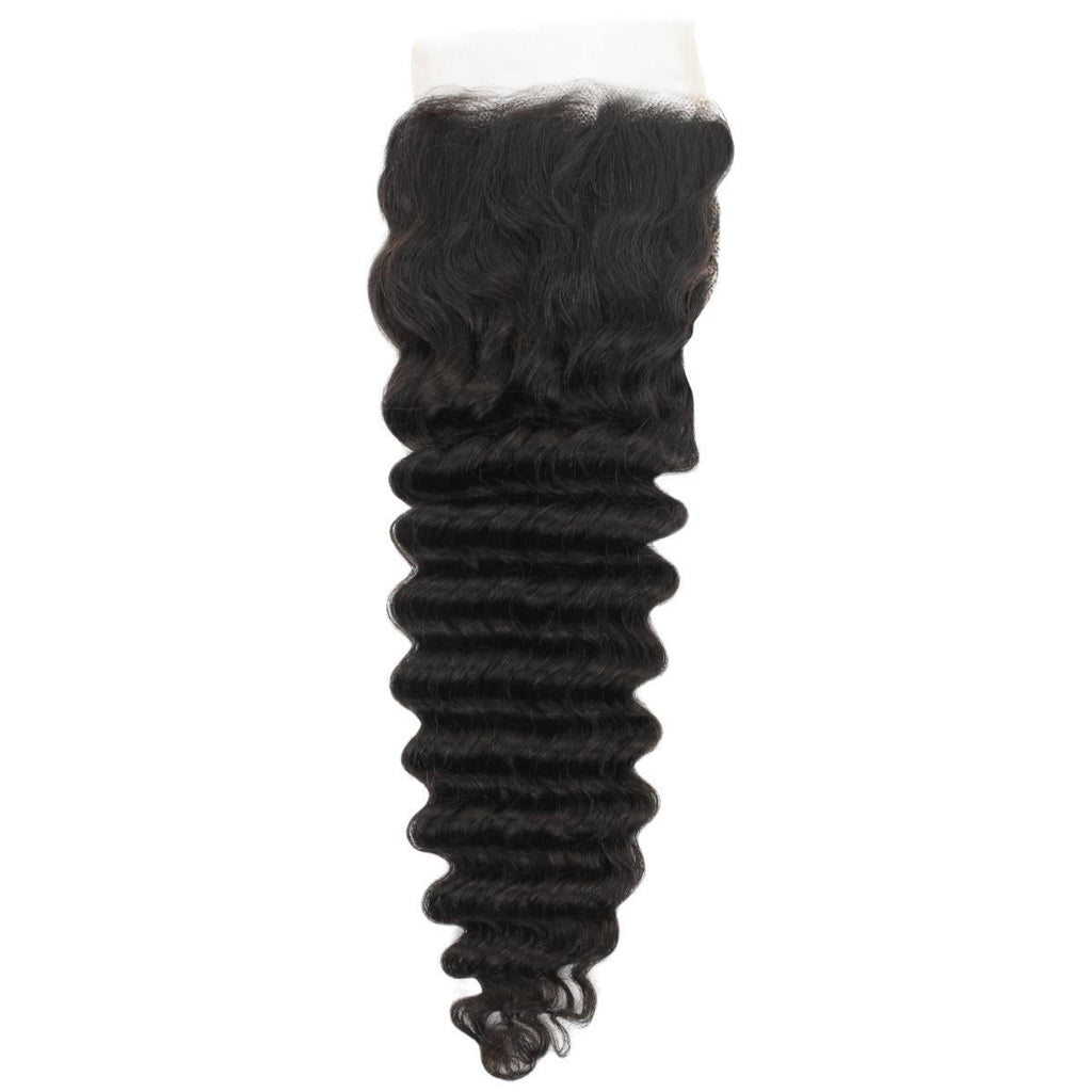Deep Wave 4x4 HD Lace Human Hair Closure by Private Label