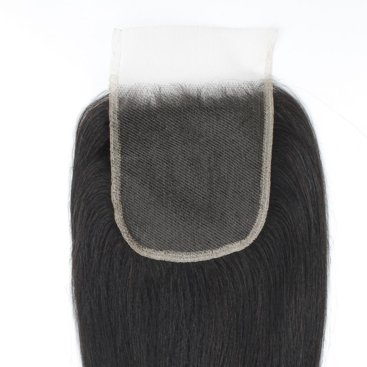 Yaki Straight 4x4 Transparent Lace Human Hair Closure by Private Label