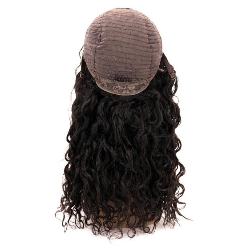 Beach Wave 4x4 Transparent Lace 100% Human Hair Closure Wig by Private Label