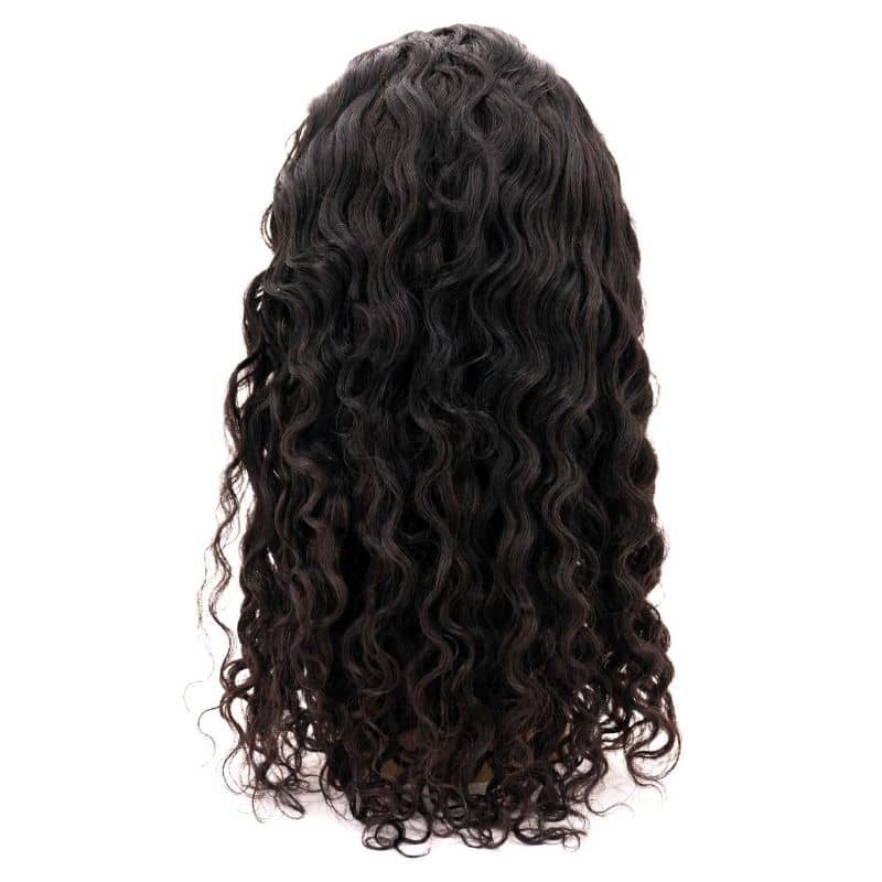 Beach Wave 4x4 Transparent Lace 100% Human Hair Closure Wig by Private Label