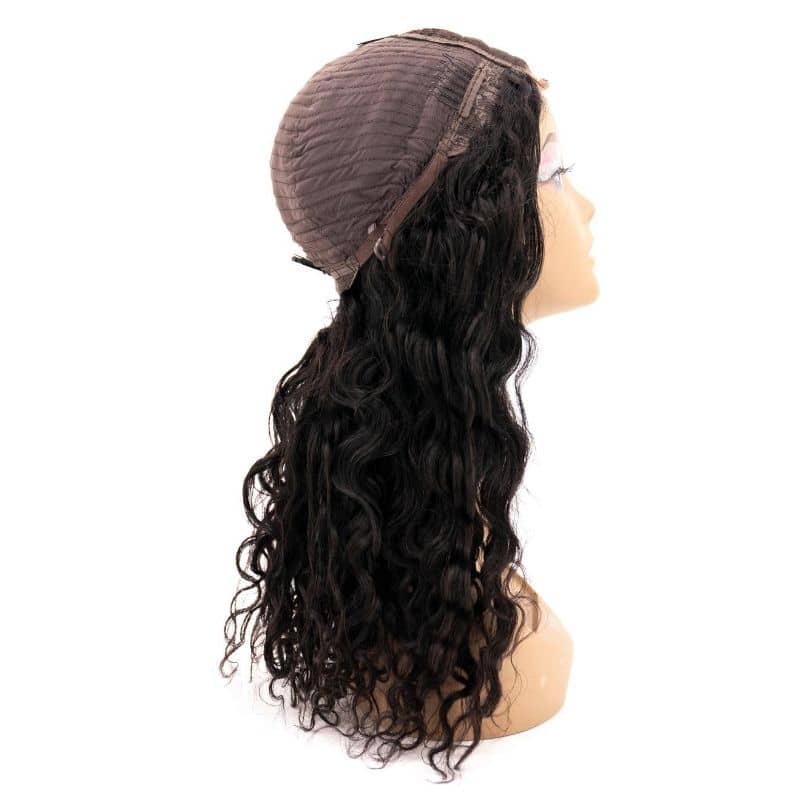 Beach Wave 4x4 Transparent Lace 100% Human Hair Closure Wig by Private Label