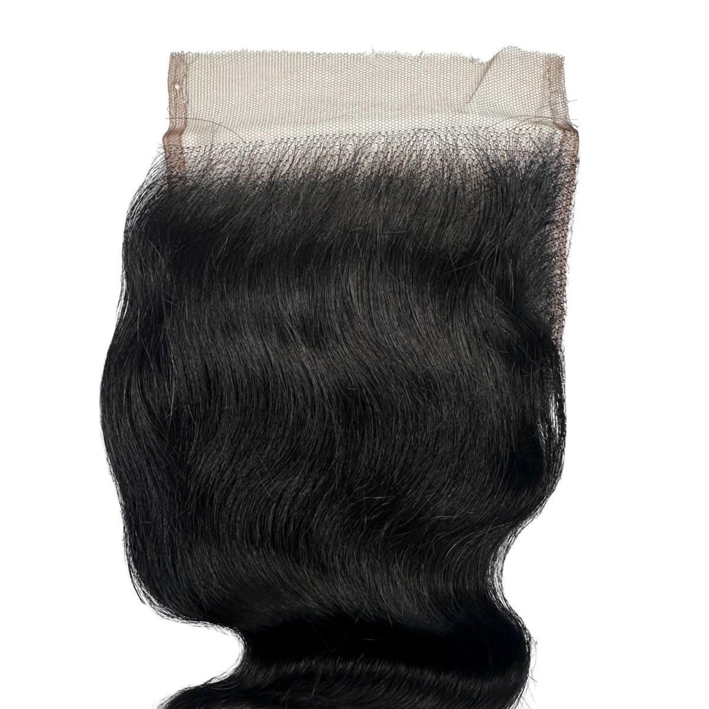 Jet Black Body Wave 4x4 HD Lace Human Hair Closure by Private Label