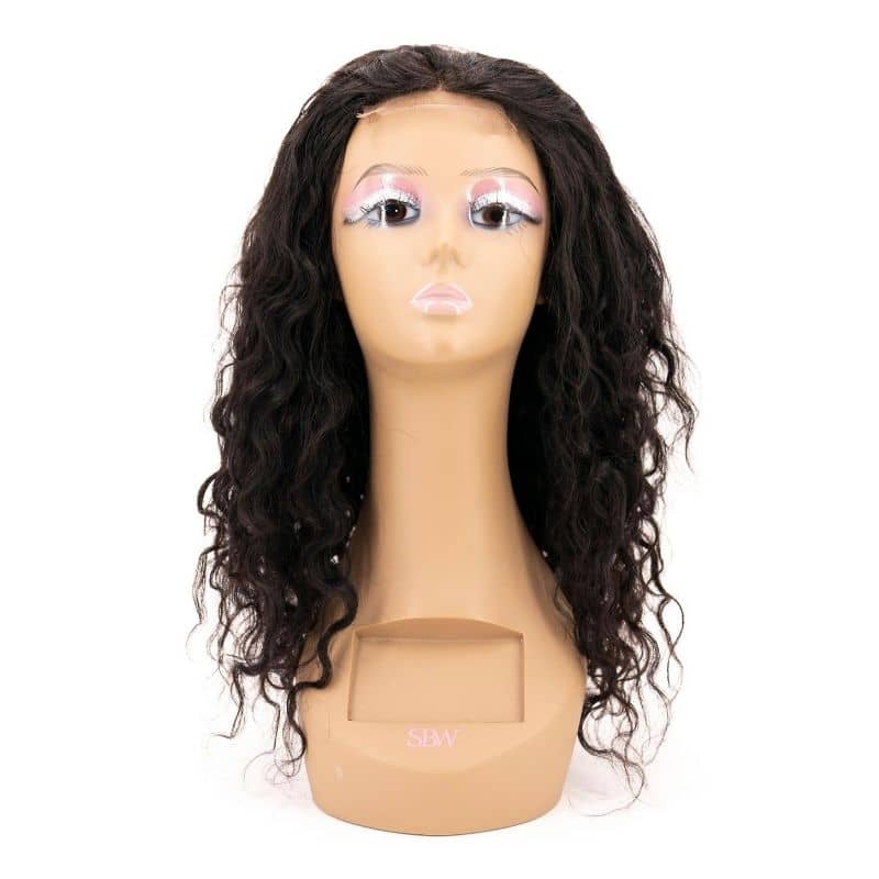 Messy Curl 4x4 Transparent Lace 100% Human Hair Closure Wig by Private Label