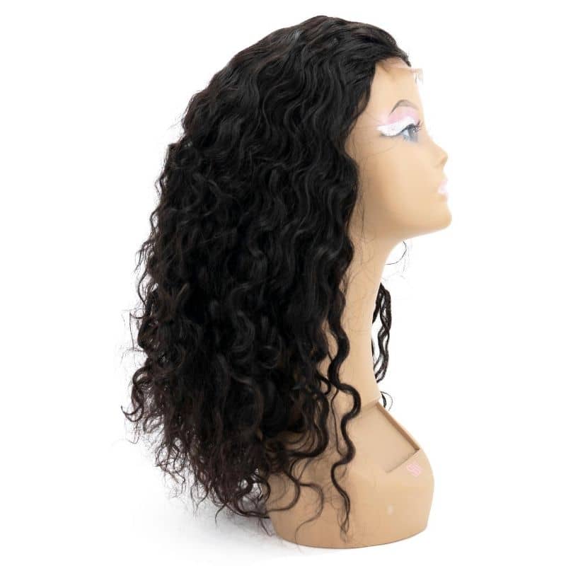 Messy Curl 4x4 Transparent Lace 100% Human Hair Closure Wig by Private Label