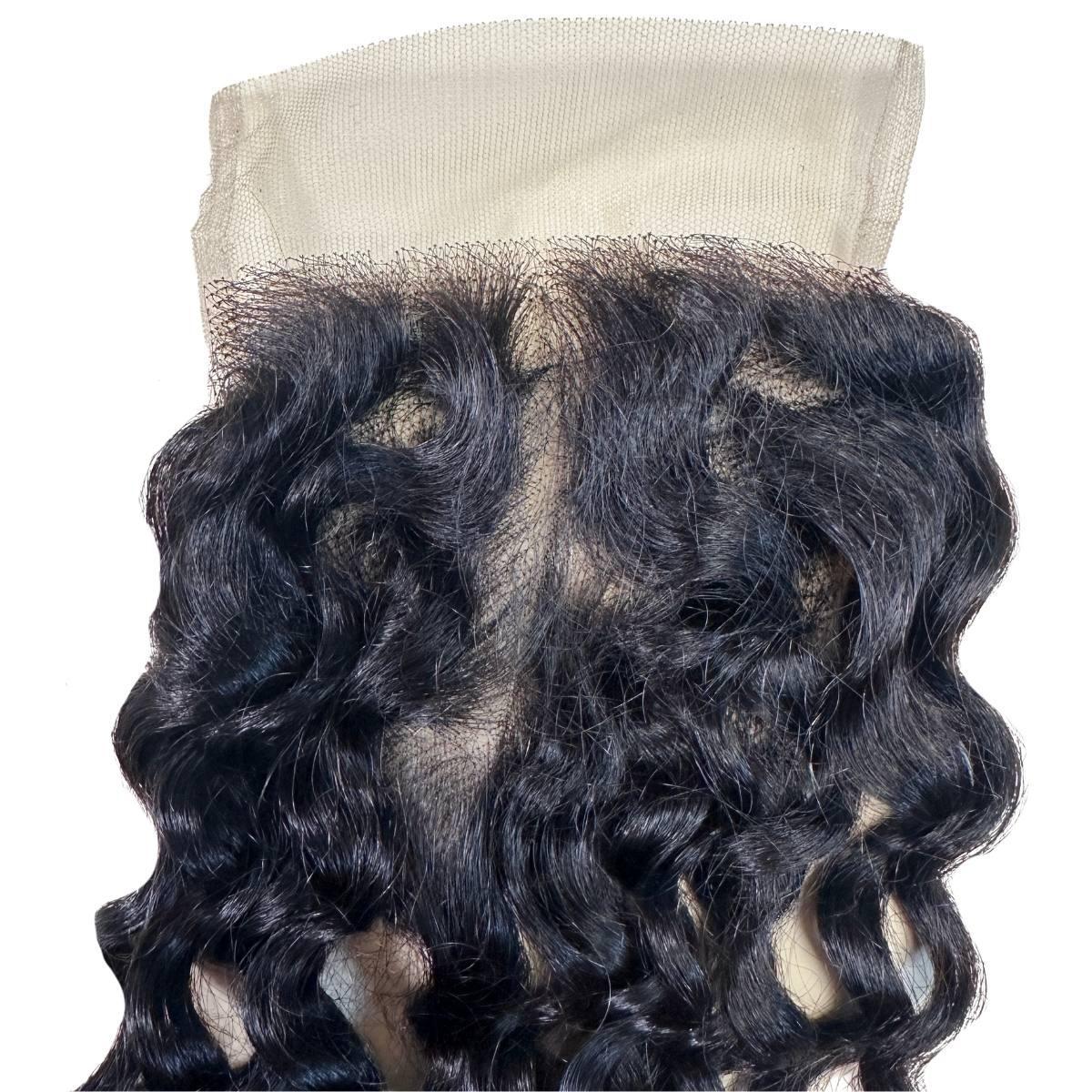 Spanish Wave 4x4 Transparent Lace Human Hair Closure by Private Label