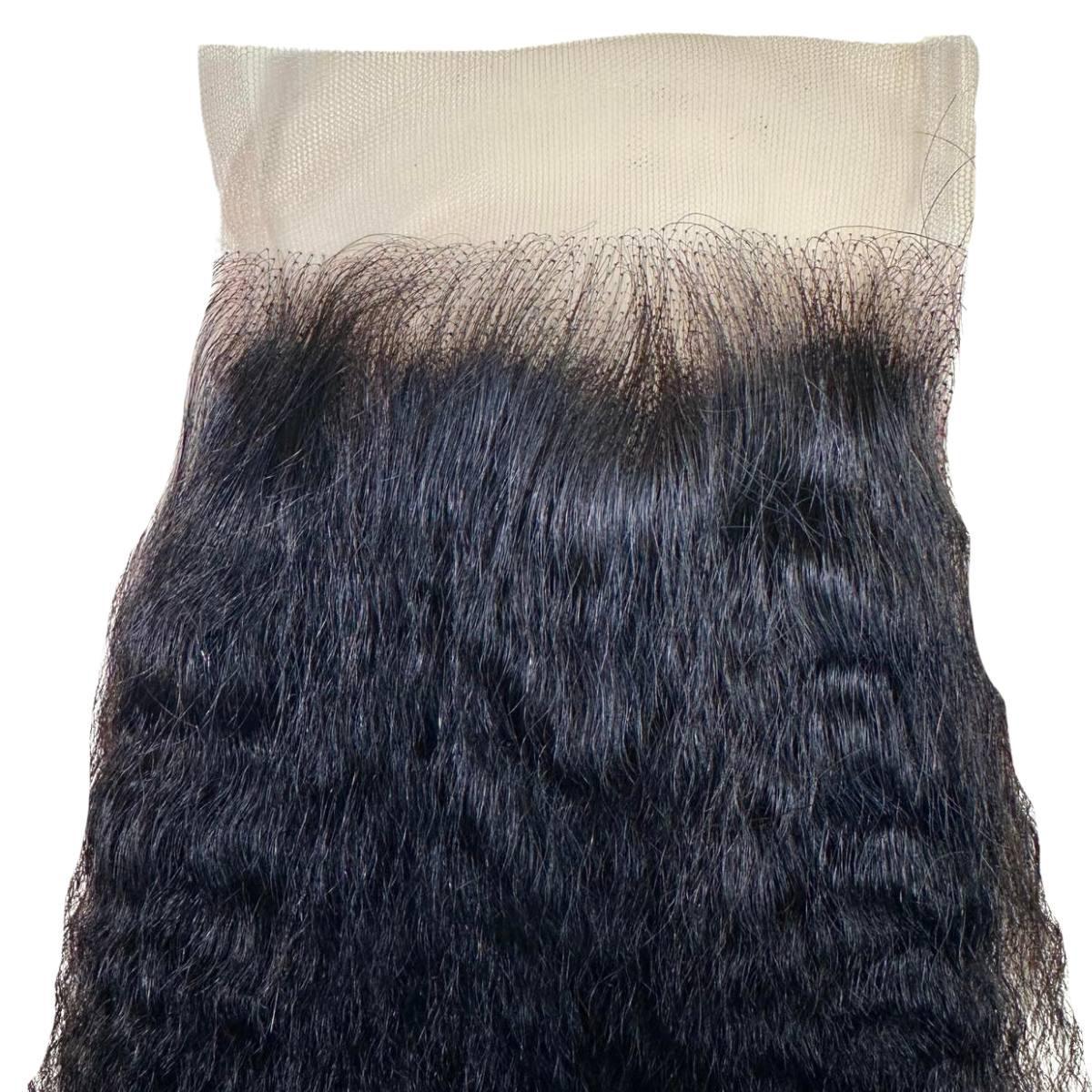 Kinky Straight 4x4 Transparent Lace Human Hair Closure by Private Label