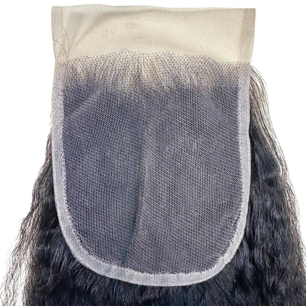 Kinky Straight 4x4 Transparent Lace Human Hair Closure by Private Label