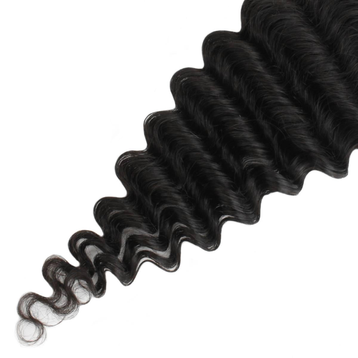 Deep Wave 4x4 Transparent Lace Human Hair Closure by Private Label