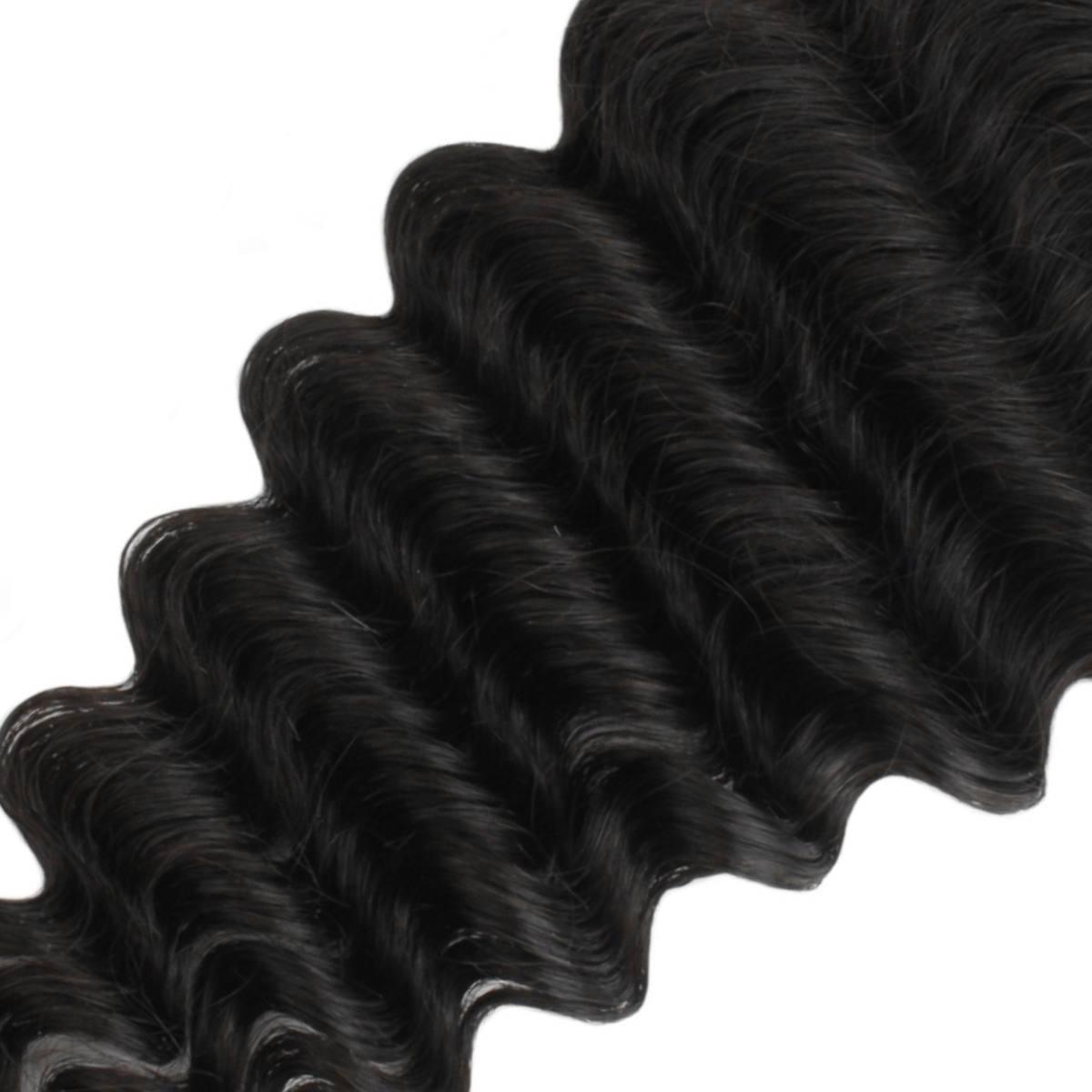 Deep Wave 4x4 Transparent Lace Human Hair Closure by Private Label