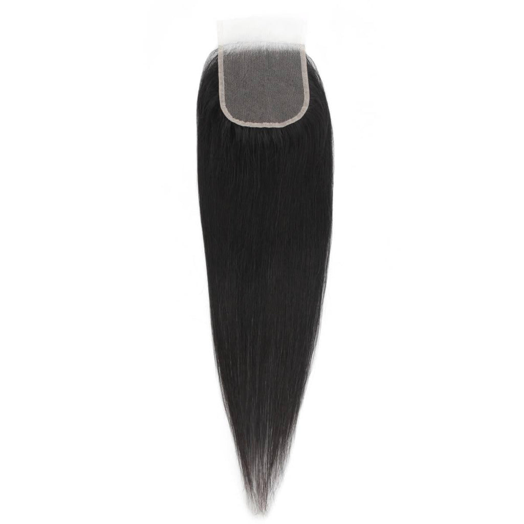Brazilian Silky Straight 4x4 Transparent Lace Human Hair Closure by Private Label