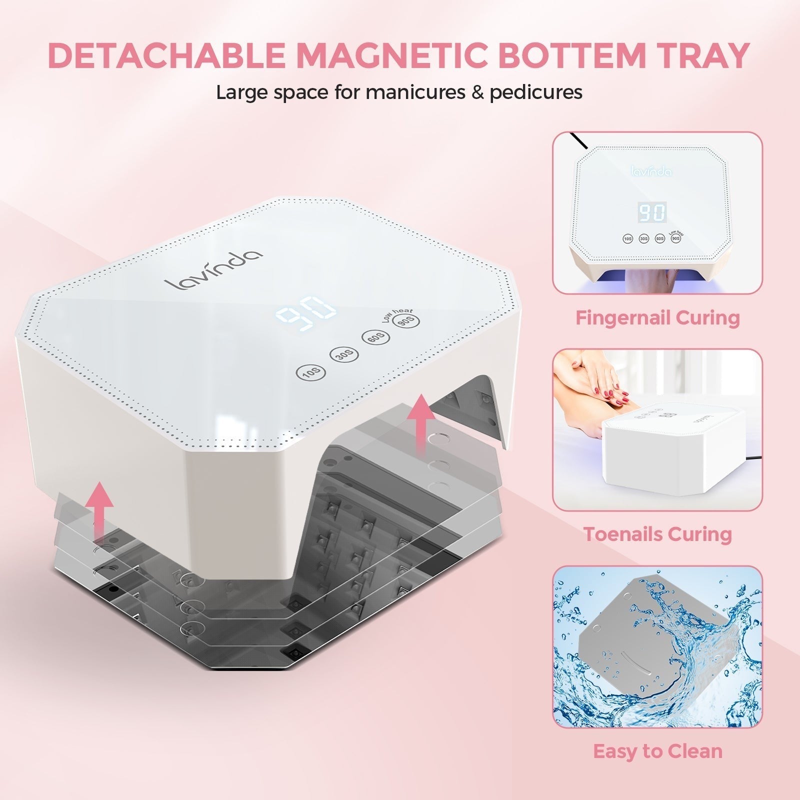 Lumina™ Nail Lamp - White - Plug-in UV/LED by Lavinda