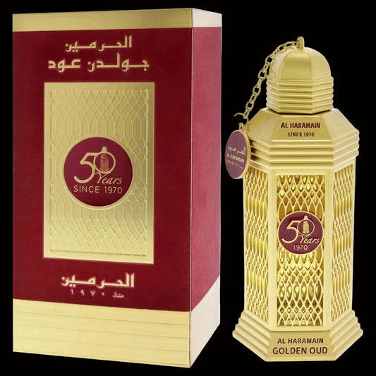 50 Years Golden Oudh By Al Haramain Unisex 3.4oz EDP Spray by perfumesandrea