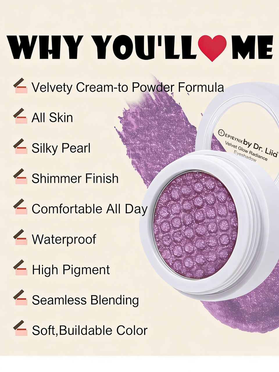 Velvet Glow Radiance Eyeshadow - Vegan, Gluten-Free, Nut-Free, Egg-Free by EpiLynx