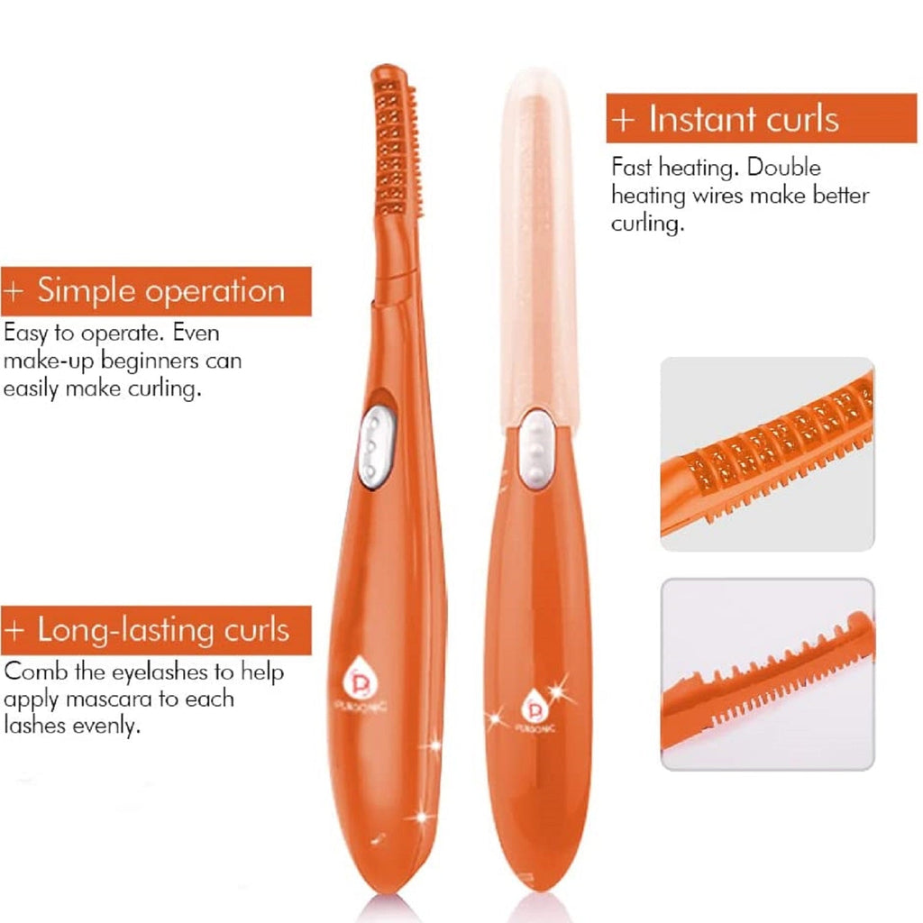 Heated Eyelash Curler With Comb, Provides Long Lasting Curl In Seconds by Pursonic by VYSN