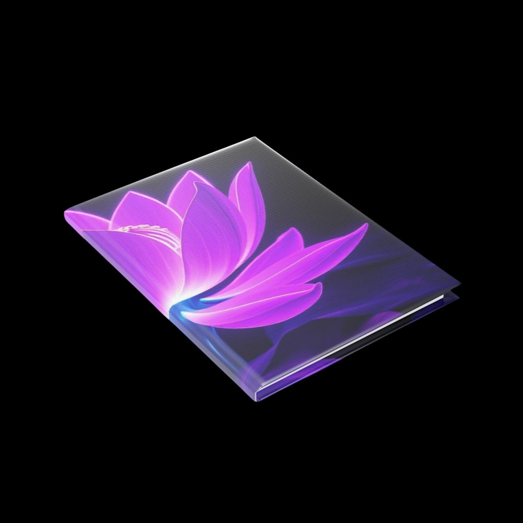 Royal Aura: Lotus Flower Hardcover Notebook with Puffy Covers by Printify
