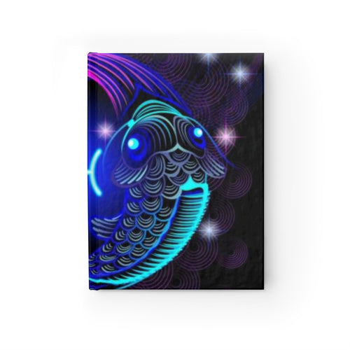 Bleu Aura: Pieces Hard Cover Journal - Ruled Line by Printify