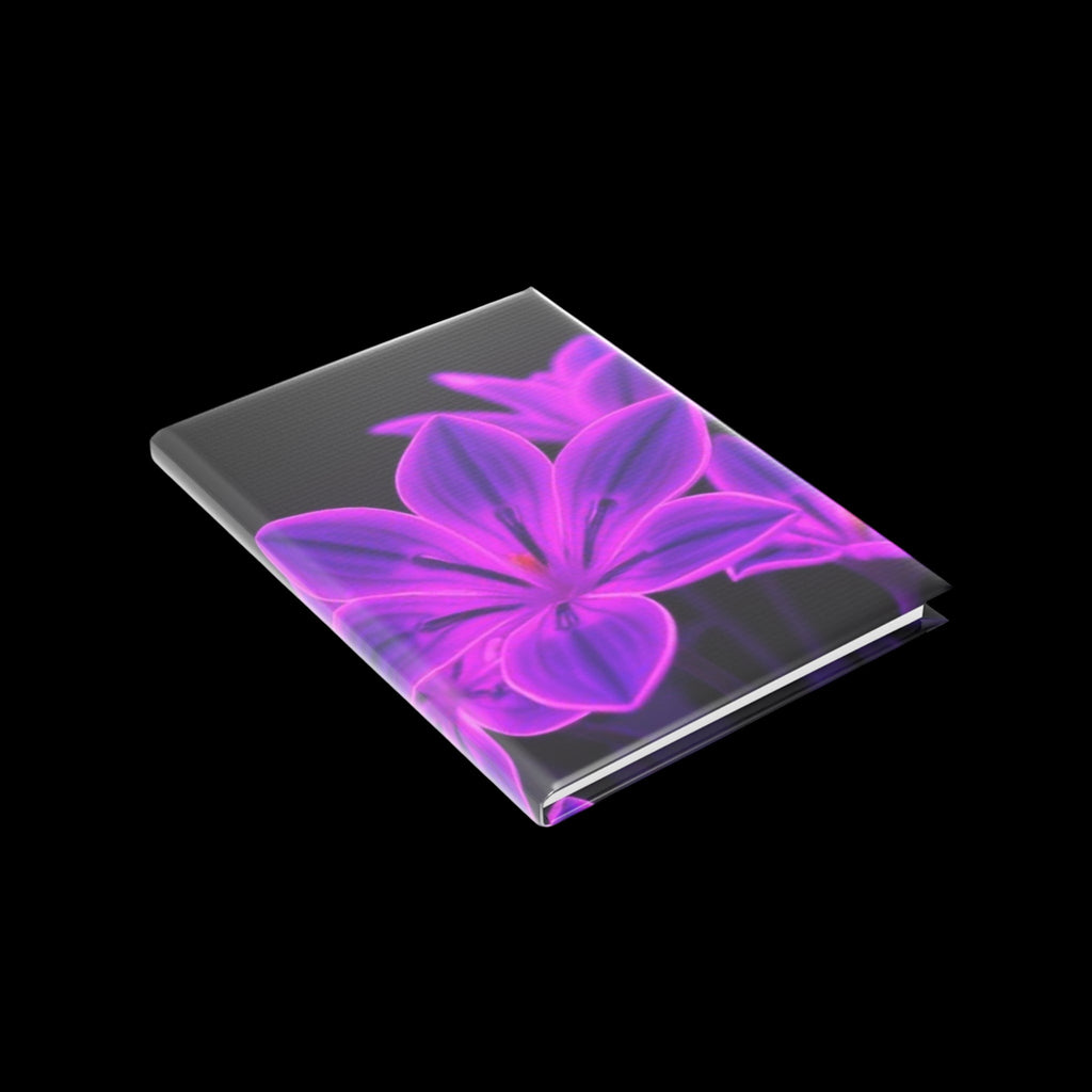 Royal Aura: Dark Flowers Hardcover Notebook with Puffy Covers by Printify