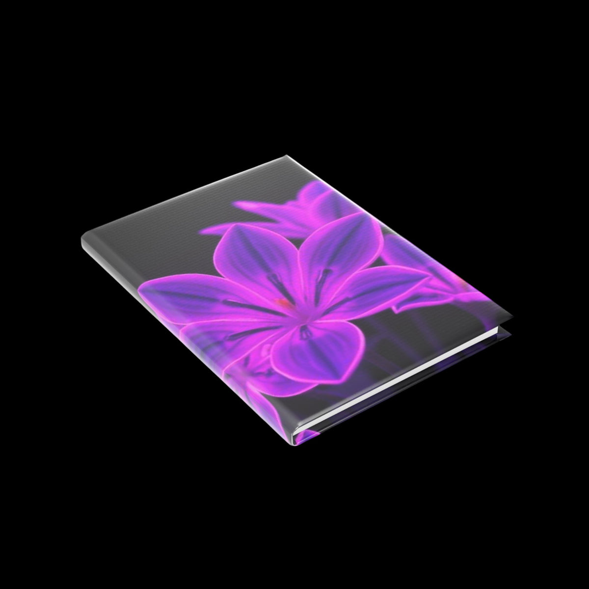Royal Aura: Dark Flowers Hardcover Notebook with Puffy Covers - AetherLux.Shop