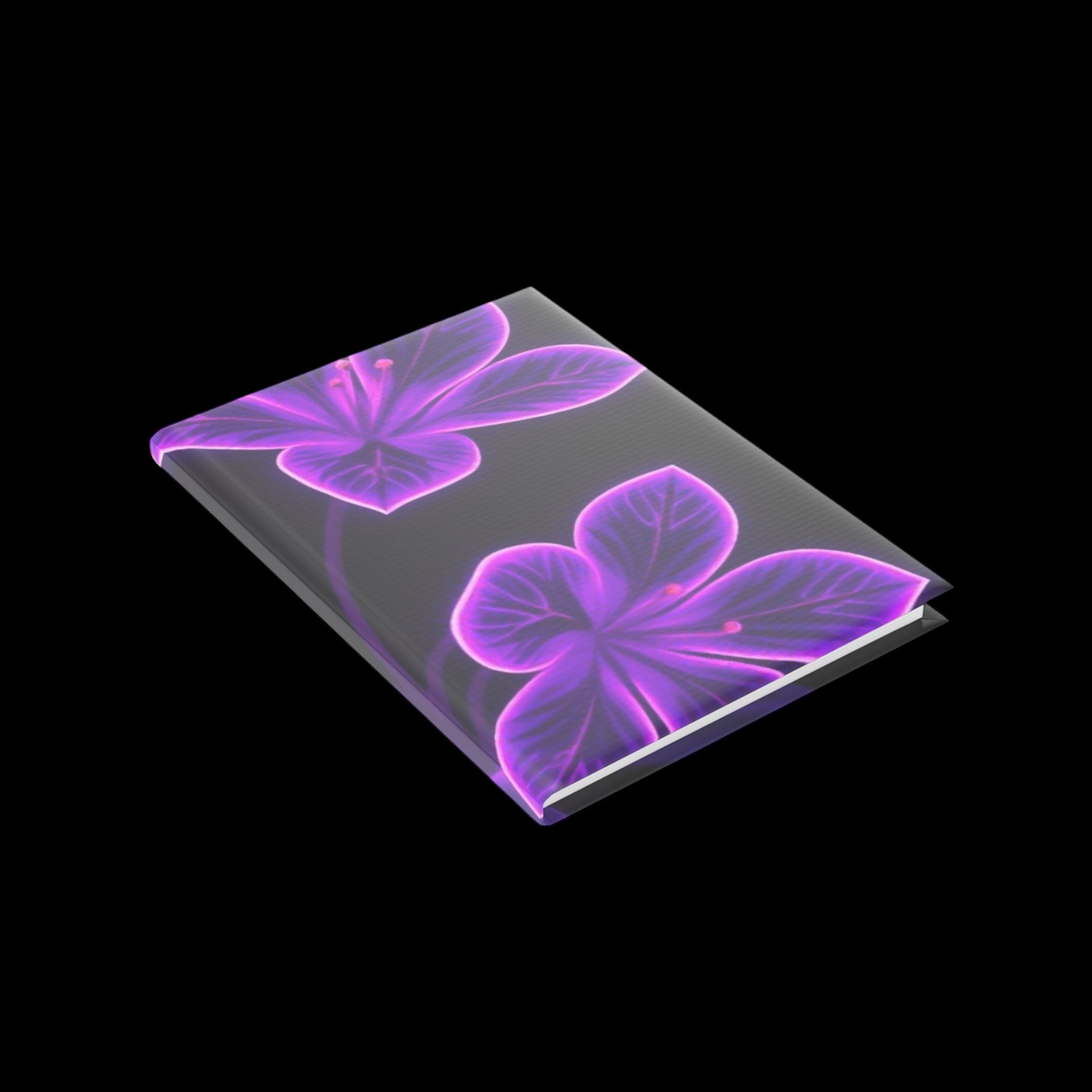 Royal Aura: Flower Hardcover Notebook with Puffy Covers by Printify