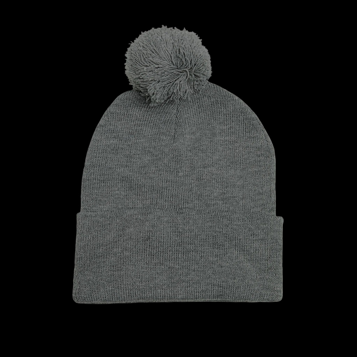777 Pom-Pom Knit Cap — Graphite - AetherLux.Shop