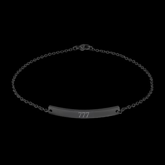 Engravable Curved Bar Anklet — Personalized Minimalist Chain - AetherLux.Shop