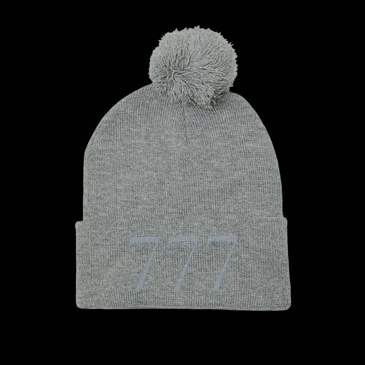 777 Pom-Pom Knit Cap — Grey - AetherLux.Shop