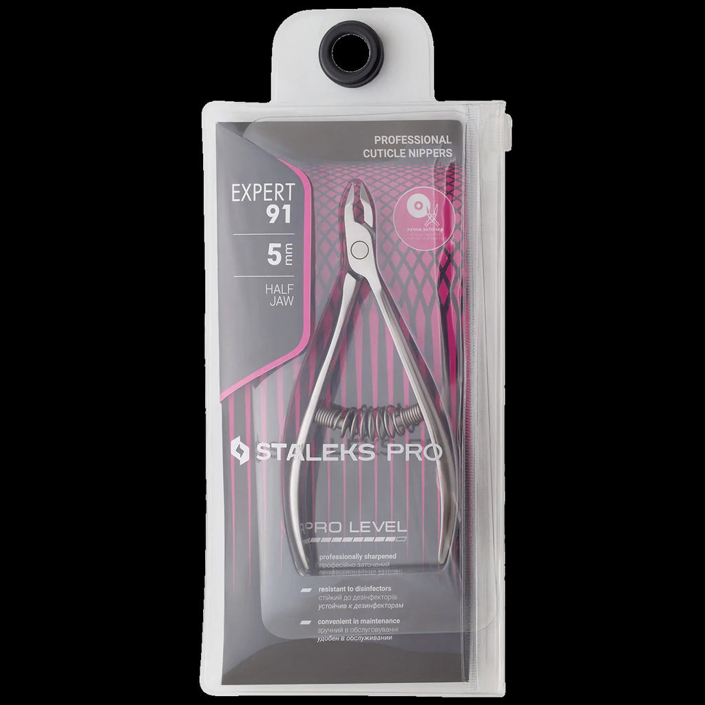 STALEKS Pro Expert 91 Professional Cuticle Nippers 5 mm Ne-91-5 by kvadrat store