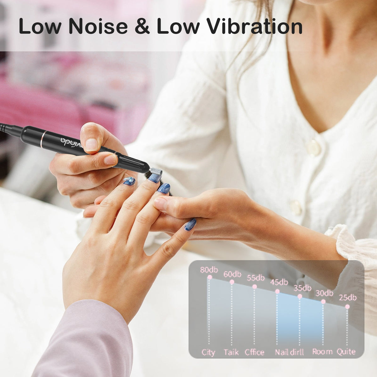 Wand™ Nail Drill - Pink Diamond - 35,000 RPM Rechargeable