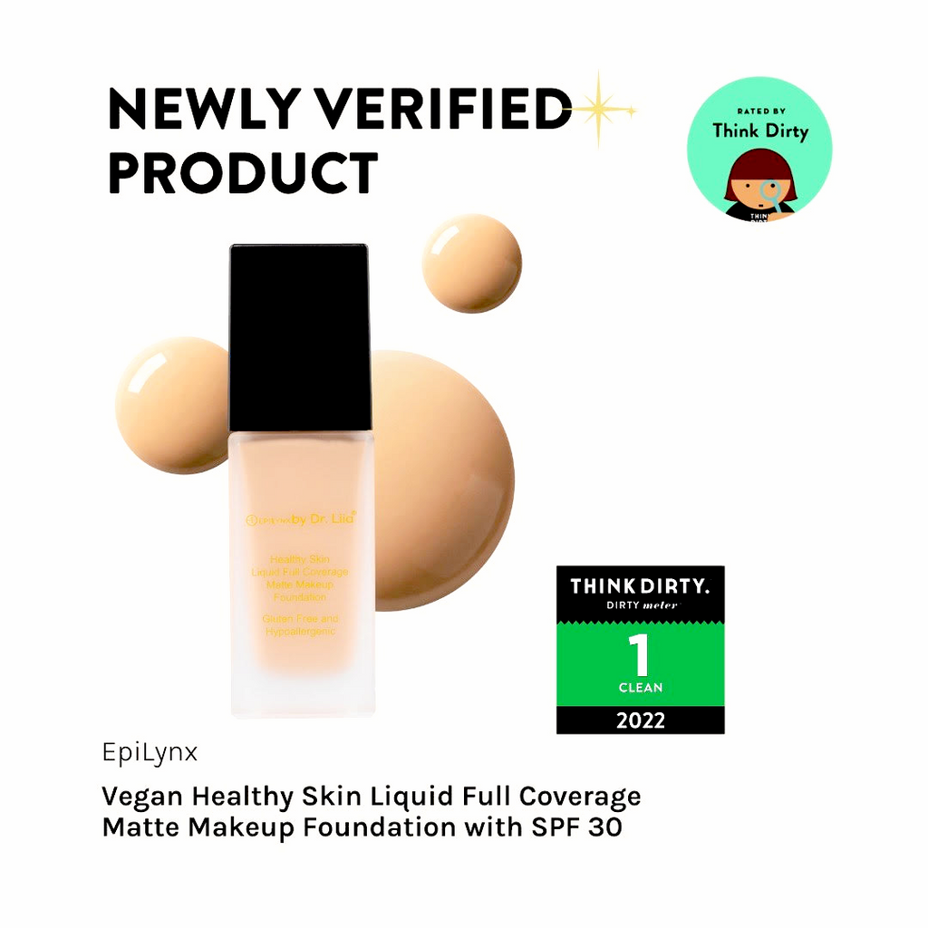 Healthy Skin Full Coverage Matte Foundation with SPF 30 – Vegan, Gluten-Free & Hydrating by EpiLynx