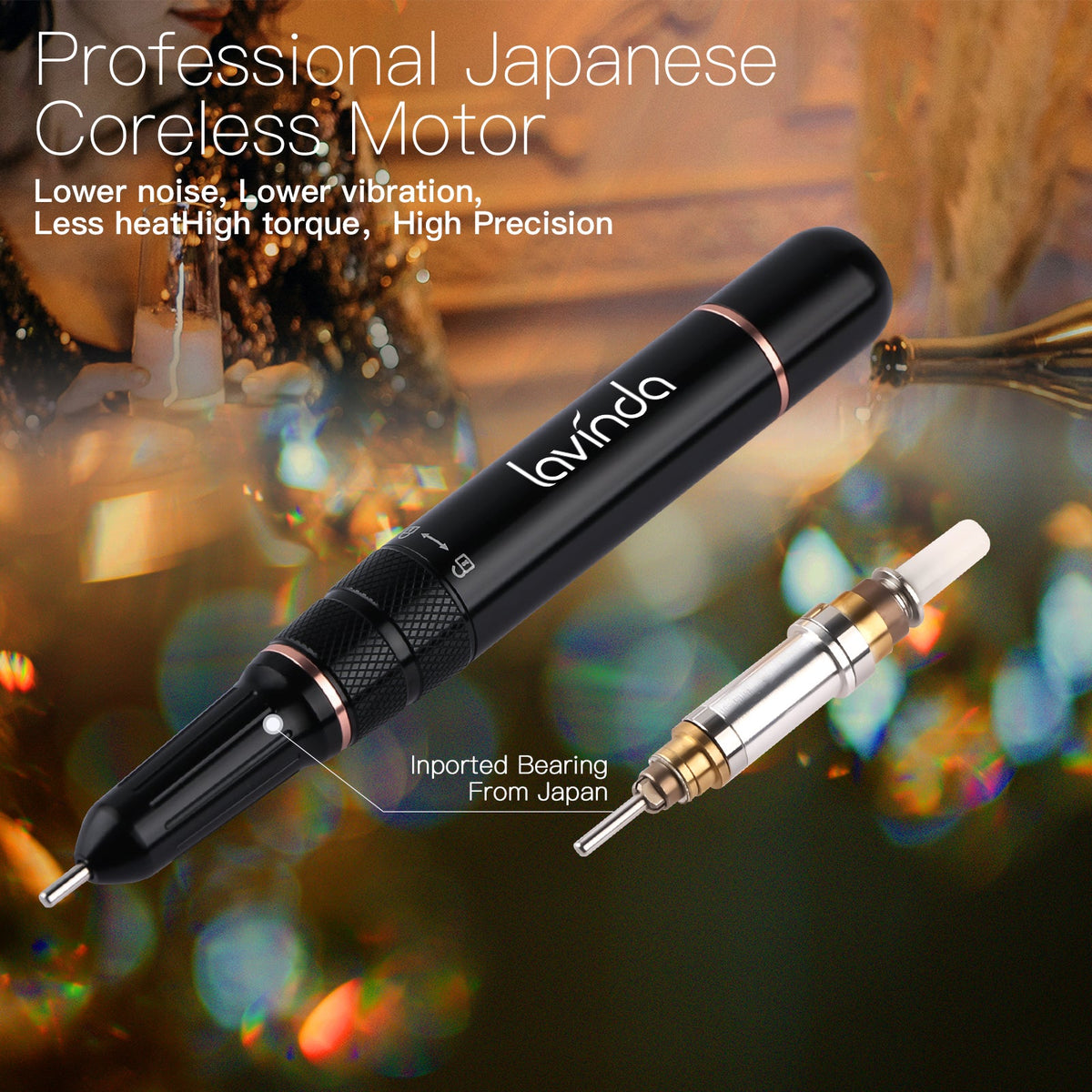 Wand™ Bling Nail Drill - Crystal Diamond - 35,000 RPM Rechargeable