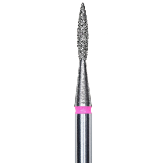 DIAMOND NAIL DRILL BIT, "FLAME", RED, HEAD DIAMETER 1.6/8MM (FA11R016/8) - STALEKS™