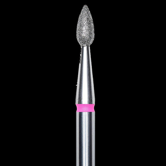 DIAMOND NAIL DRILL BIT, "DROP", RED, HEAD DIAMETER 2.3/5MM (FA40R023/5) - STALEKS™ by kvadrat store