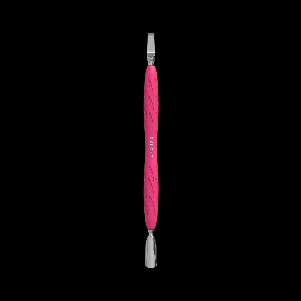 Manicure Pusher With Silicone Handle "Gummy" UNIQ 10 TYPE 5 (Narrow Rounded Pusher + Wide Blade) PQ-10/5- STALEKS by kvadrat store