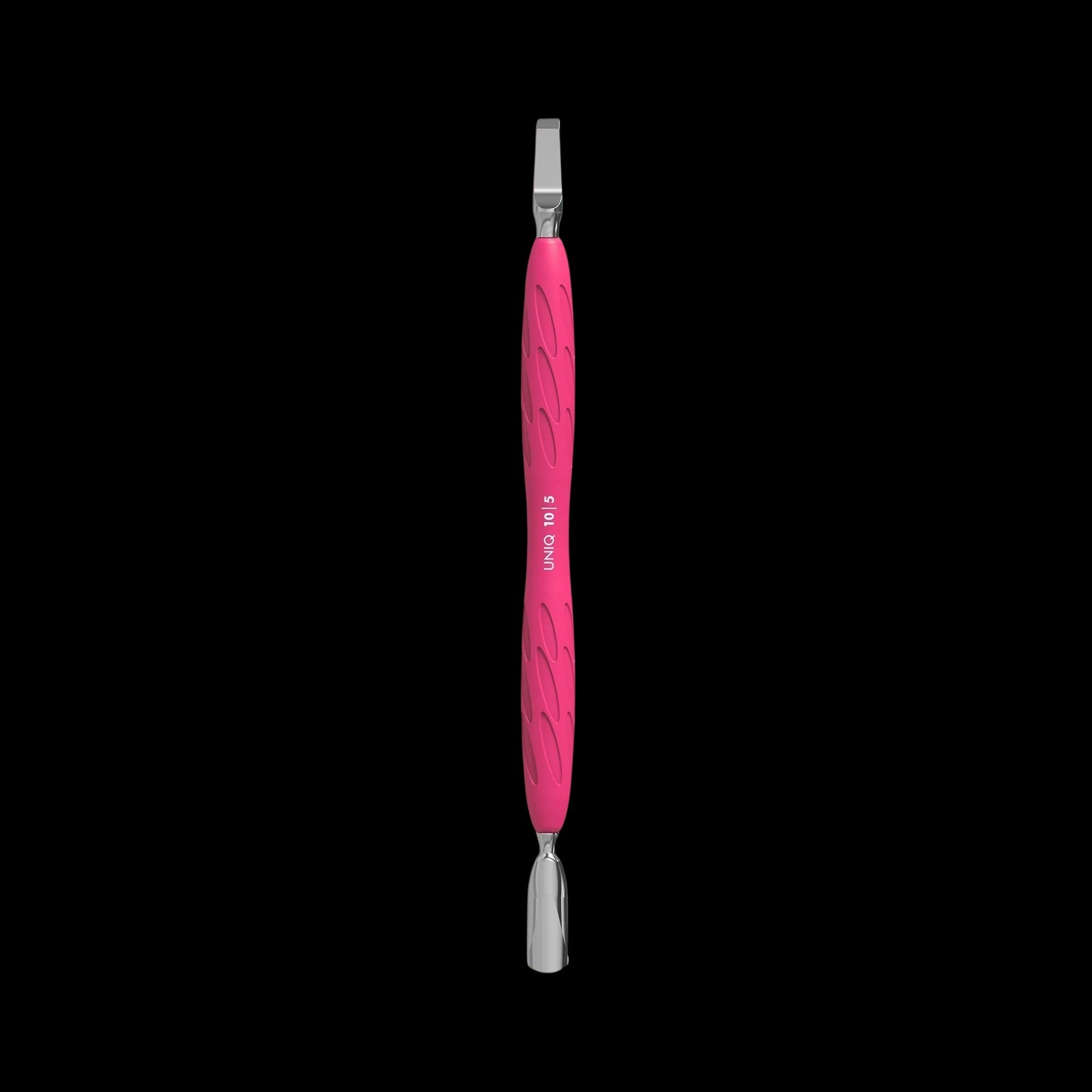 Manicure Pusher With Silicone Handle "Gummy" UNIQ 10 TYPE 5 (Narrow Rounded Pusher + Wide Blade) PQ-10/5- STALEKS by kvadrat store