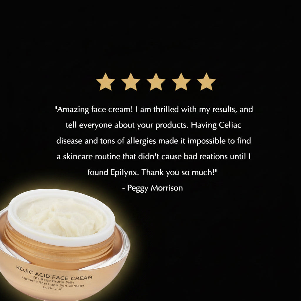 Kojic Acid Brightening Face Cream – Vegan, Gluten-Free & Acne-Prone Skin Friendly by EpiLynx