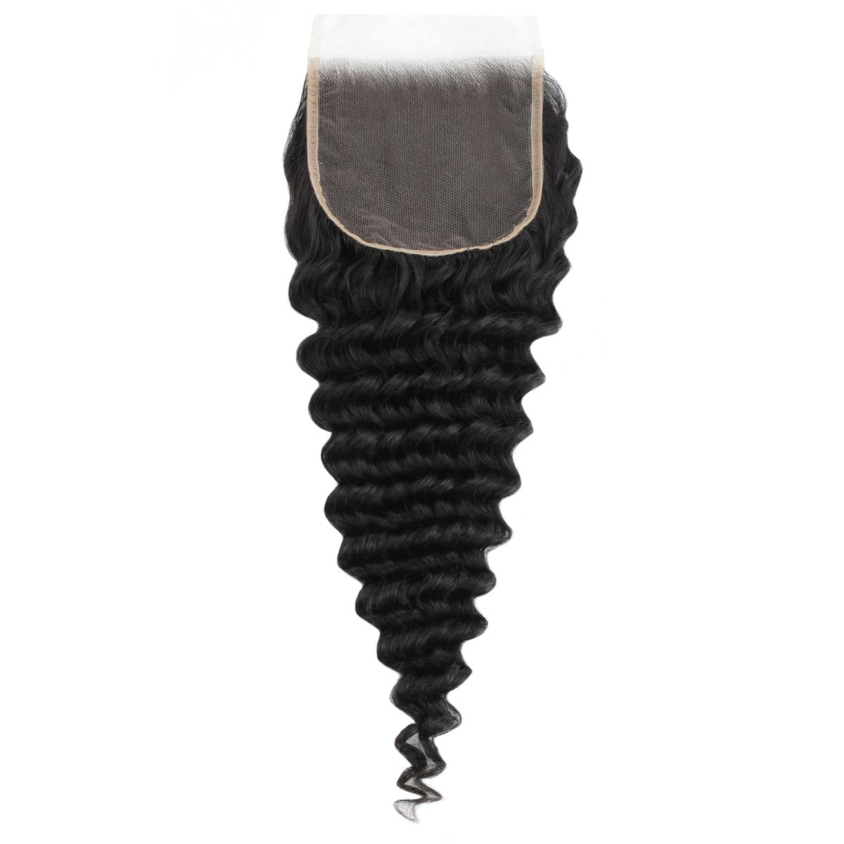 Deep Wave 5x5 Transparent Lace Human Hair Closure by Private Label