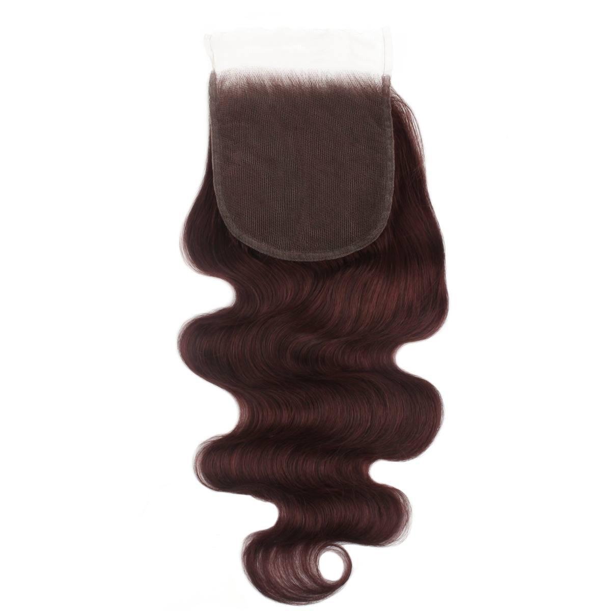Burgundy Body Wave 5x5 HD Lace Human Hair Closure by Private Label