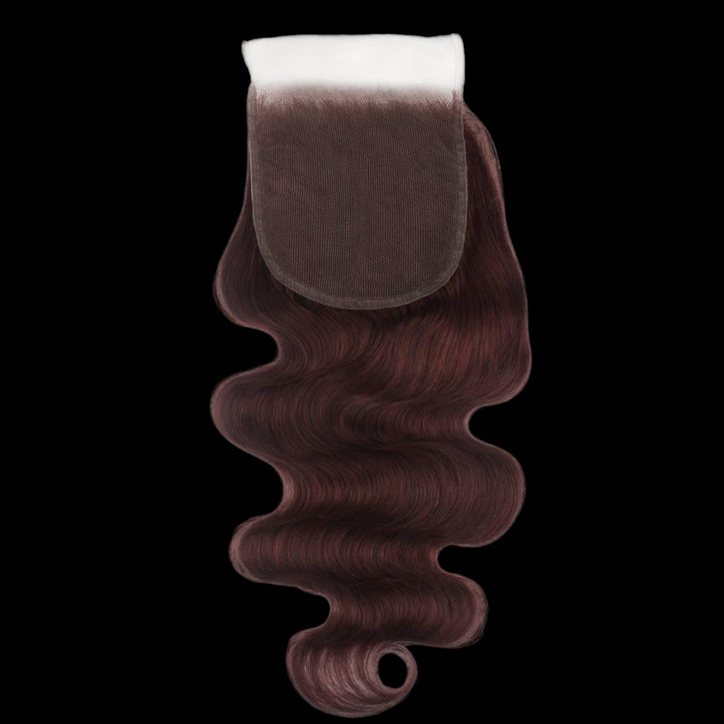 Burgundy Body Wave 5x5 HD Lace Human Hair Closure by Private Label