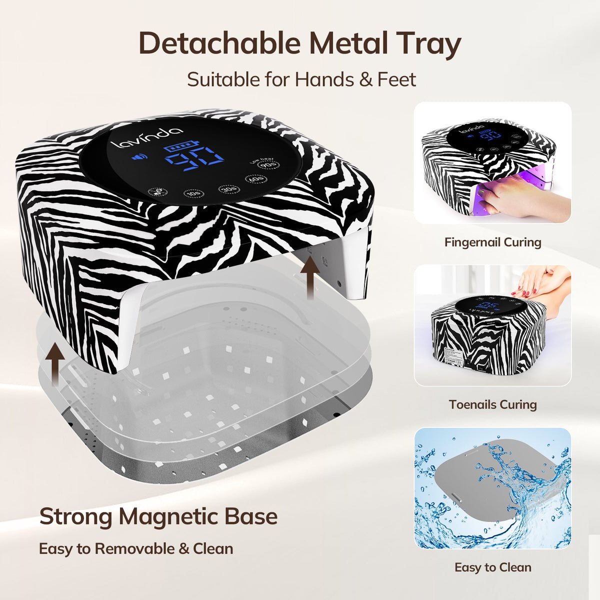 Zebra Print Complete Set – Nail Lamp, Nail Drill & Bit Holder