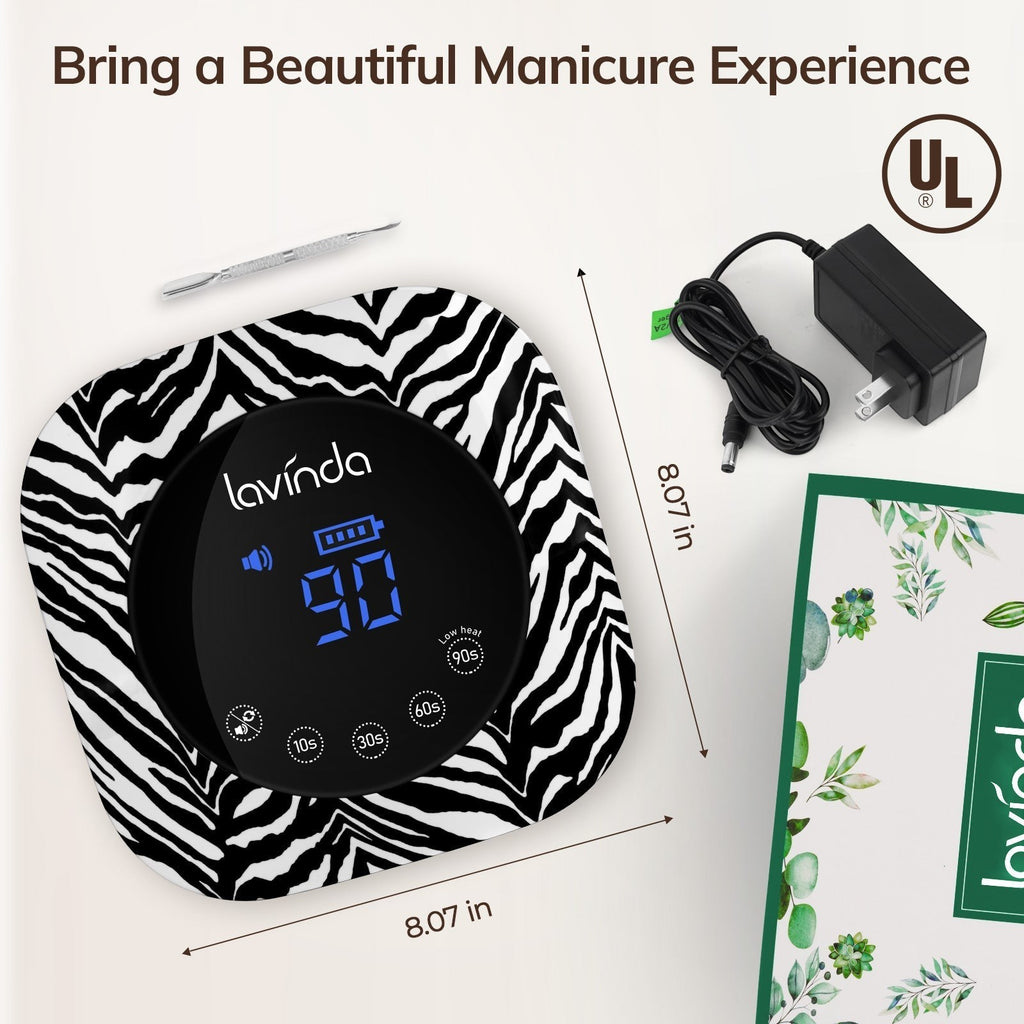 Crown™ Nail Lamp & Wand™ Nail Drill Bundle – Zebra Print by Lavinda